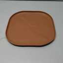 SMILOOL Small Silicone Pet Food Mat with Raised Edge for Food and Water Bowl, Square Dog Feeding Mats, Cat Food Trays for Floor Waterproof, Rubber Tray for Dogs and Cats, 12 x 12 x 0.7 Brown