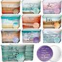 Reginary 30 Set Christian Gifts for Women Religious Mothers Day Gifts Canvas Makeup Bags Inspirational Bible Verse Compact Mirrors for Church Mother's Day Party Favors(Bright Colors,Abstract Style)