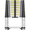 Telescoping Ladder Aluminum 20 FT with Hooks and Stabilizer