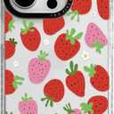 ChiCaseVer for iPhone 14 Case, Cute Strawberry Daisy Pattern, Military-Grade Drop Protection, Cute Soft Slim TPU Protective Cover with Camera Protection for Women & Girls