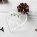Wedding Gifts for Couple Christmas Ornaments Tree Hanging Decoration Newlywed Married Christmas 2023 Our First Christmas as Mr. and Mrs. Ornament (Glass Green Leaves)