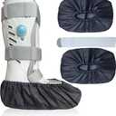 2 pcs Air Cam Walking Boot Covers, Fracture Medical Cast Boots Shoe Covers for Broken Foot Ankle Recovery With Waterproof Anti-slip and Washable (X-Large)