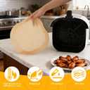 400Pcs Air Fryer Paper Liners, 5-8 QT Air Fryer Disposable Unbleached Non-Stick Parchment Paper Liner, Square 8 inch Baking Liner