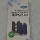 Simplation Trigger Finger Splint and Ice Pack (2+2 Set) for Pain Relief, Knuckle Immobilization, Straightening Arthritis, Injured Mallet Finger, Fits Index, Middle, Thumb, Ring Finger