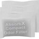 for Bathroom, Natural Activated Carbon, Absorbs Garbage Smells, Biodegradable 3-Pack AbsorbX Odor, Trash Can Compact Filters,SB8CF03