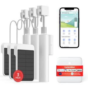 SwitchBot Smart Electric Motorized Blinds Kit - 3Pack with 2.4G WiFi Remote Control, Solar Powered, Compatible with Alexa, Google Home and Siri, Light Sensing Control, Unlimited Group Control