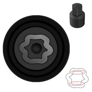 A-Wheel Locking Nut Key Compatible with Toyota Models, Lexus, Tacoma, Wheel Lock Nut Socket Adapter, Anti-Theft Lug Removal Tool, Socket Remover Hand Repair Tool