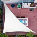 ShadeMart 12' x 12' x 17' White Right Triangle Sun Shade Sail UPF50 SMTAPRT12 Canopy Fabric Cloth Screen, Water Air Permeable & UV Resistant, Heavy Duty, Carport Patio Outdoor