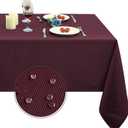 Obstal 210GSM Rectangle Burgundy Tablecloth, Christmas Decorations Table Cloth Waterproof, Table Cover Protector for Holiday Party Use (Burgundy,54 x 78 Inch)