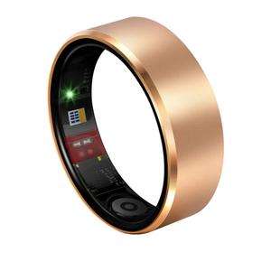 Smart Health Ring 2.0 for Women Men, Slim Scratch & Fingerprint Resistant Design,Efficient Chip Fitness Tracker, Monitors Heart, Warm Gold 6