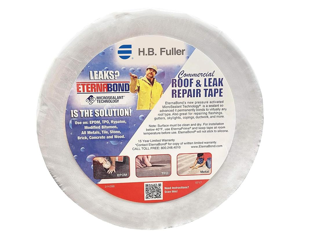 EternaBond RoofSeal White 1.5" x50' MicroSealant UV Stable RV Roof Seal Repair Tape | 35 mil Total Thickness - EB-RW014-50R - One-Step Durable, Waterproof and Airtight Sealant