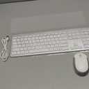 seenda Wireless Keyboard and Mouse Combo, Rechargeable Quiet Keyboard Mouse, Sleek and Ultra Thin Design, Full-Size with Number Pad for Windows, Laptop, PC, Notebook, Desktop- Silver and White