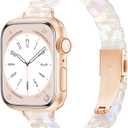 Compatible With Apple Watch Band 38mm 40mm 41mm 42mm 44mm 45mm 46mm 49mm Lightweight Resin For iwatch SE 3 2 Series 11 10 Series 9 8 7 6 5 4 3 2 1 Ultra Apple Watch Bands for Women Men