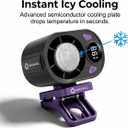 Car Fan Clip Mini Air Conditioner LED Display Portable Ac Aire Acondicionado Portátil Para Carro Electric Cooler Ventilador Blow Cold Vehicle Unit Window Seat Auto Evaporative