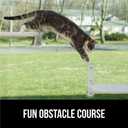 GORILLA GRIP Cat Window Perch, Foldable Cat Window Hammock Bed with 6 Large Suction Cups, Cordless Indoor Wall Shelves, Strong Metal Frame Holds 40lbs, Reversible Washable Sherpa Cover, Large Beige