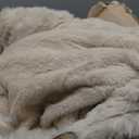 BENVWE Faux Fur Throw Blanket for Couch Bed - Fluffy Soft Thick Bubble Blanket for Living Room Home Decor - Mothers Day Birthday Gifts for Women, Beige, 63" x 80"