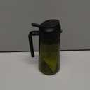 Olive Oil Dispenser and Oil Sprayer  16oz/470ml Glass Light-Proof Oil Pourer for Kitchen, Air Fryer, Cooking, Salad, and BBQ (Black)