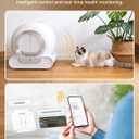 Self Cleaning Litter Box, Integrated Safety Automatic Cat Litter Box Self Cleaning 65L+9L for Multiple Cats, App Control, Odor Removal, Includes Door Curtains