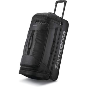 Samsonite Andante 2 Wheeled Duffel Bag 28-Inch Durable Rolling Luggage with Inline Skate Wheels, Push-Button Handle & Spacious Compartments Travel-Friendly and Lightweight - All Black