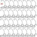 Tandefio 32 Pack Ornament Display Stands 9" H Iron Hanging Stand Rack Holder Air Plant Holder Terrariums Hanger For Wedding Christmas Halloween Glass Witch Ball Home Party Decor Craft Fair Art