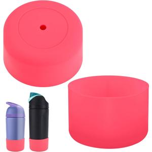 2 x PEUTIER 2pcs Silicone Boot for Owala Kids Water Bottle 16oz/14oz, Anti-Slip Water Bottle Cover Sleeve Anti-Dent Bottom Protector Wraps Compatible with Owala Kids Stainless Steel Bottle Accessories