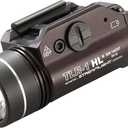 Streamlight 69264 TLR-1 HL 1000-Lumen 20000 Candela Rail-Mounted Tactical Weapon Light with Earless Screw and Specific Compatibility Rail Locating Keys, Black