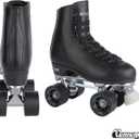 Chicago Quad Roller Skates for Women & Men Durable, Top Performance Indoor/Outdoor Use or Roller Derby - Classic Deluxe Leather High-Top Boots with 60mm Urethane Wheels & Semi-Precision Bearings, Womens 14 / Mens 13