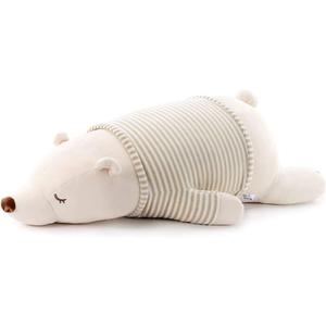 Niuniu Daddy 15" | 1.9 Pound Weighted Stuffed Animals Polar Bear in Large Plush Toy for Kids Kawaii Adorable Squishy Cuddle Pillow for Sleeping Hugging Christmas Birthday Gift for Girls Boys (Medium)