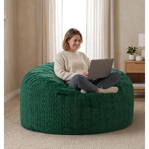 Adults Bean Bag Chair 4FT Big BeanBag Chair Large with Filler Memory Foam