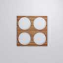 Wooden Panel Size 15 x 15 Inch Diameter Of A Circle 6,5 Inch,  Medium Wembley Decorative Fretwork Wood Wall Panels, Walnut,  4 Pcs