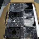 AXWHYS 44 Post Base 8 Pcs, (Inner Size 3.6"x3.6") Post Brackets, Heavy Duty Black Metal Powder-Coated Thick Steel Post Anchor Outdoor for Support Deck Base Plate Pergola Brackets Fence Kit