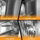 WEELMOTO Halogen Headlights Assembly for 2003-2007 Chevy Silverado