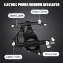 CARMOCAR Window Regulator with Panel Without Motor Replacement for 2007-2017 Ford Expedition,2007-2017 Lincoln Navigator Front Left Driver Side 749-542