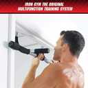 Iron Gym Pull-Up Bar - Total Upper Body Workout Bar for Doorway, Adjustable Width Locking, No Screws Portable Door Frame Horizontal Chin-up Bar, Fitness Exercise