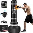 70'' Freestanding Punching Bag for Adults, Boxing Bag with Stand Heavy Bag with Boxing Gloves and Electric Air Pump, Kicking Bag Adults Kickboxing Bags for Beginners Training MMA Muay Thai Fitness