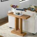 Alaterre Furniture Pismo Solid Wood Console Table, Oak, 36”x12”x32”