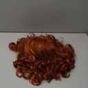 Short Copper Red Wavy Wigs for Women Auburn Curly Natural Synthetic Wig Ginger Middle Part Full Wig for Role Play,Halloween,Daily Use, (5.91 x 3.94 x 1.18 inches)