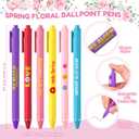 Pasimy 24 Set Flower Sticky Notes and Pens Set Spring Themed Flower Gifts Party Favors Colorful Floral Daisy Note Pads Bulk Ballpoint Pens for Spring Easter Women Adults Office Coworkers Supplies