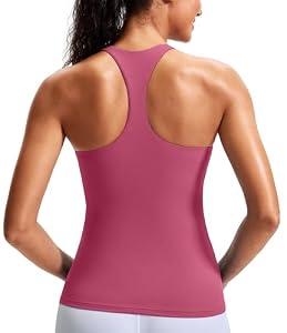 Workout Tank Top with Built in Bra for Women - Butter Soft Athletic Tops Yoga Tank Tops with Removable Pads, XL 