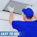 DoubleFill 2 Pack 2' x 2' Plastic Perforated Tiles with 3/8" Holes 24" x 24" White Drop Ceiling Tiles Plastic Ceiling Grid Covers