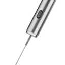 Rosle 12961 Stainless Steel Dual Speed Electric Liquid Frother Whisk with Round Handle 10.5 in, Silver