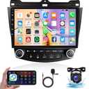 Car Radio for Honda Accord 2003-2007, Rimoody Android 13 Car Stereo 10.1'' Touchscreen GPS WiFi Mirror Link Bluetooth FM/RDS EQ SWC Backup Camera Microphone