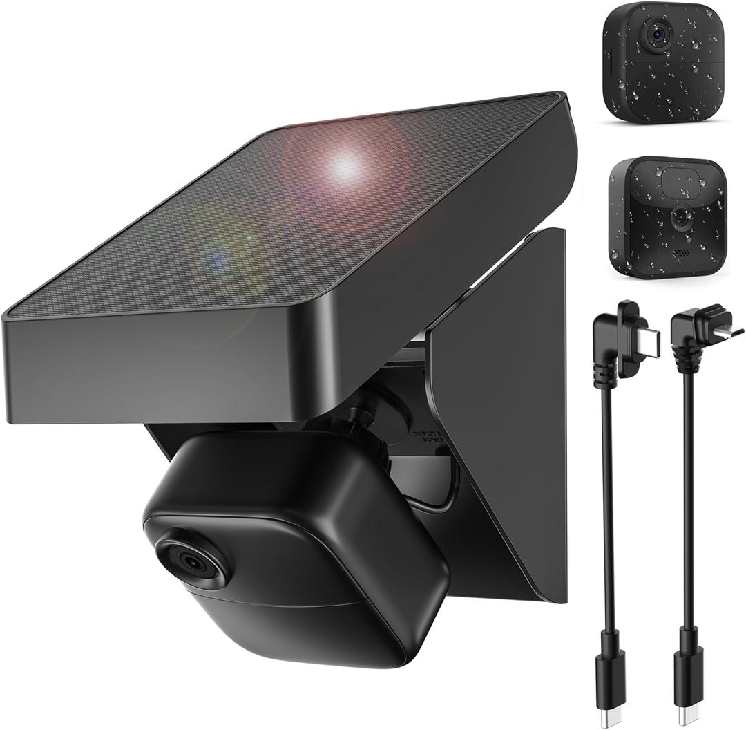 Solar Panel for Blink Outdoor 2K+/4(4th Gen)/(3rd Gen) XT3 and XT2/XT Camera, Solar Panel Charger Mount for Blink Camera with Built-in Battery, Waterproof, Adjustable Angle(Camera not Included)