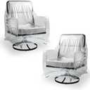 Outdoor Waterproof Swivel Lounge Chair Cover  Heavy-Duty Transparent PVC Protection (2-Pack, 30 W x 34 D x 38 H) for Pet Families Outdoor Furniture