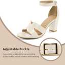 Heels for Fashion Women Wedding: Apricot 7.5 Comfortable Womens Heeled Sandals for Party - Dressy Prom Ladies Buckle Shoes