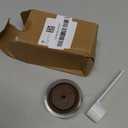 Reusable Pods for Nespresso Vertuo Machine, Stainless Steel 230ml Refillable Coffee Capsule Set with 1 Silicone Lid, 1 Spoon, 1 Brush Coffee Accessories for Nespresso