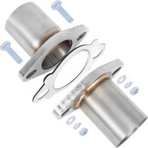 PTEROSAUR 2 Exhaust Flange,Exhaust Flange Repair Piping Kit,2 Bolt Gasket Quick Fix Pipe Repair,Stainless Steel Exhaust Flange Pipe (2", 6" long)