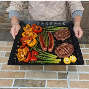 Vegetable Grill Basket for Outdoor Grill - 15.8"*15.8"Extra Large XXL Heavy-Duty Veggie Grilling Basket, Square, Non-stick Enamel Coating, Grilling Accessories for Grills and Vegetables