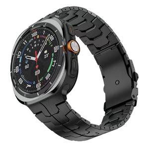 NeXStrix Titanium Bands Compatible with Galaxy Watch Ultra 47mm, No Gap Design Titanium Metal Strap Wristband Accessory for Galaxy Watch 7 Ultra 47mm with Secure Buckle for Men Women