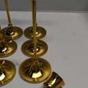 Gold Candlestick Holders Set of 6  Decorative Taper Candle Holders for Home Decor, Weddings, Parties  Elegant Metal Candle Stands with Brushed Finish  Easy Assembly  Fits Standard & LED Candles